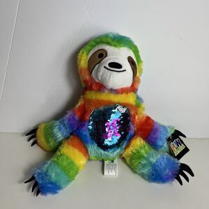 Sloth Sequin 75 Fun Express plush rainbow 12” Pride Plush Toy